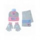 Conjunto de bufanda y complementos Stitch en azul claro