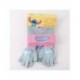 Conjunto de bufanda y complementos Stitch en azul claro