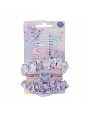 Conjunto de acessórios para cabelo Stitch, 8 peças, cores pastel