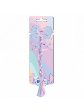 Coletero Stitch con trenza azul y rosa