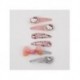Set de barrettes Hello Kitty en rose et argenté