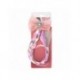 Elástico de cabelo extensível Hello Kitty rosa com laço e pingente