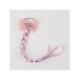 Elástico de cabelo extensível Hello Kitty rosa com laço e pingente