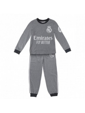Pijama largo gris Real Madrid para niños