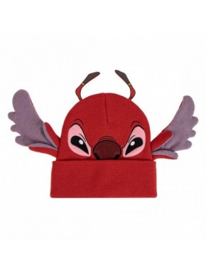 Gorro de punto rojo de Stitch con orejas y antenas