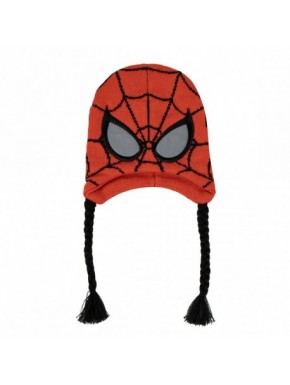 Gorro rojo peruano de Spiderman con trenzas