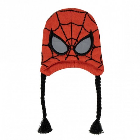 Bonnet rouge péruvien Spiderman avec tresses