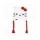 Gorro peruano Hello Kitty blanco con lazo rojo