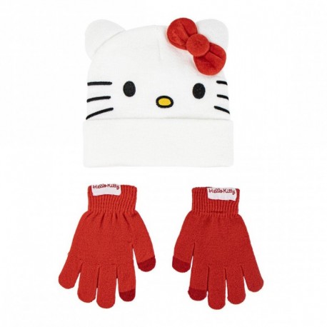 Ensemble bonnet et gants Hello Kitty