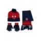 Conjunto de gorro, bufanda y guantes Spiderman en azul y rojo