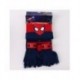Conjunto de gorro, bufanda y guantes Spiderman en azul y rojo
