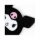 Gorro negro de punto Kuromi con orejas y diseño bordado