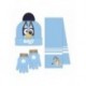 Conjunto de bufanda, gorro y guantes de Bluey azul claro