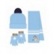Conjunto de bufanda, gorro y guantes de Bluey azul claro