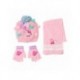 Conjunto 3 Peças Cachecol Peppa Pig 100% Acrílico Rosa