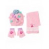 Conjunto 3 Peças Cachecol Peppa Pig 100% Acrílico Rosa