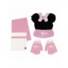 Conjunto 3 Peças Cachecol Minnie Acessórios 100% Acrílico - Rosa
