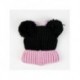 Conjunto de bufanda, gorro y guantes de Minnie rosa y negro