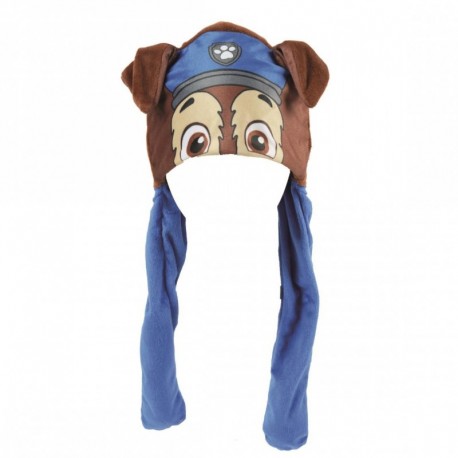Gorro Paw Patrol marrón y azul con orejas