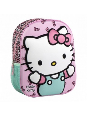 Mochila infantil 3D Hello Kitty de color rosa