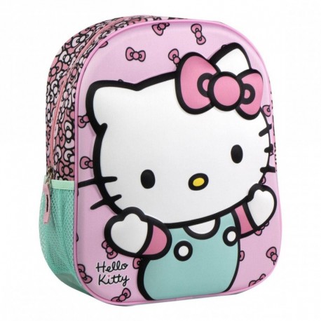 Mochila infantil 3D Hello Kitty de color rosa