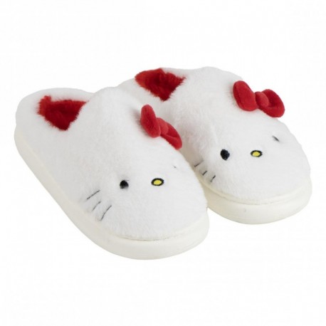 Zapatillas de casa Hello Kitty blancas y rojas