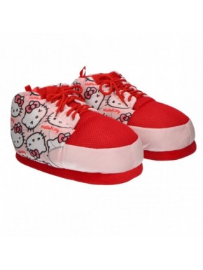 Zapatillas de casa tipo bota Hello Kitty, color rojo