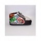 Zapatillas de casa bota Marvel negras con personajes y cuadros