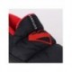 Zapatillas de casa negras de Superman con logo y forro rojo