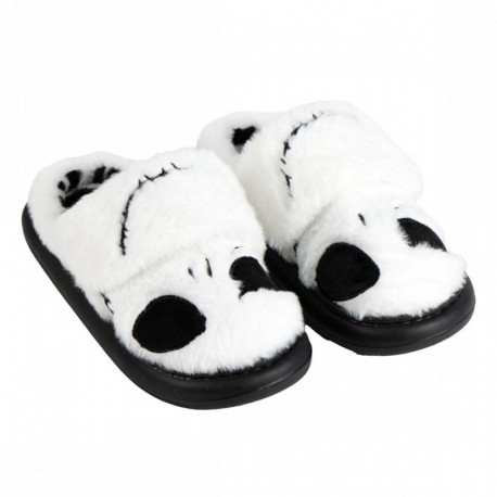 Zapatillas de casa Jack Skellington blancas y negras