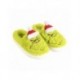 Zapatillas de casa verdes The Grinch con gorro de Santa