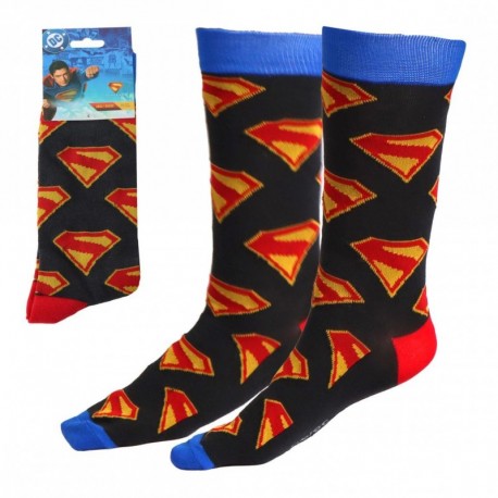 Chaussettes Superman gris foncé avec logo