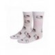 Calcetines blancos Hello Kitty con diseño de lazo rojo
