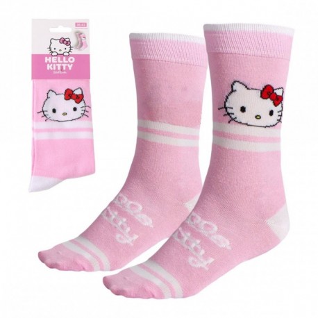 Calcetines rosa Hello Kitty con diseño clásico