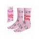 Meias rosa Hello Kitty com design de personagem