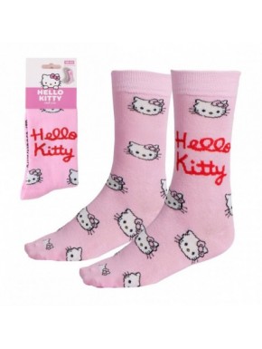 Chaussettes roses Hello Kitty avec design de personnage