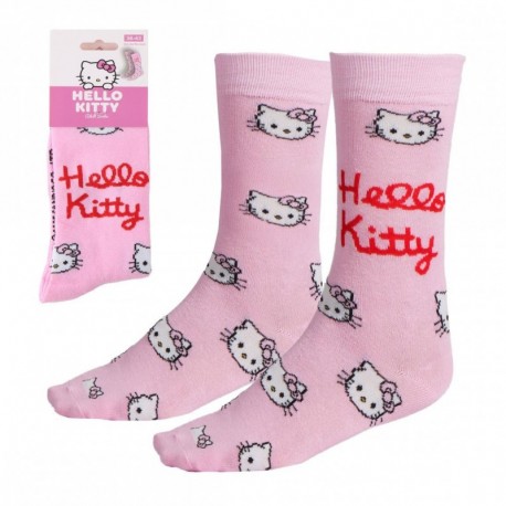 Chaussettes roses Hello Kitty avec design de personnage