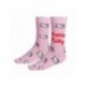 Meias rosa Hello Kitty com design de personagem