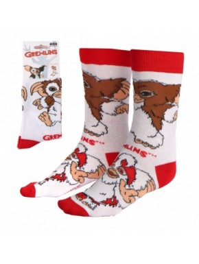 Meias Gremlins brancas com Gizmo, tamanho 36-43