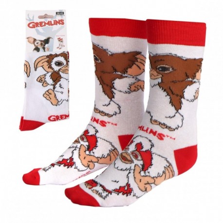 Meias Gremlins brancas com Gizmo, tamanho 36-43