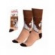 Meias marrons de Gremlins com design de Gizmo