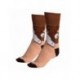Meias marrons de Gremlins com design de Gizmo