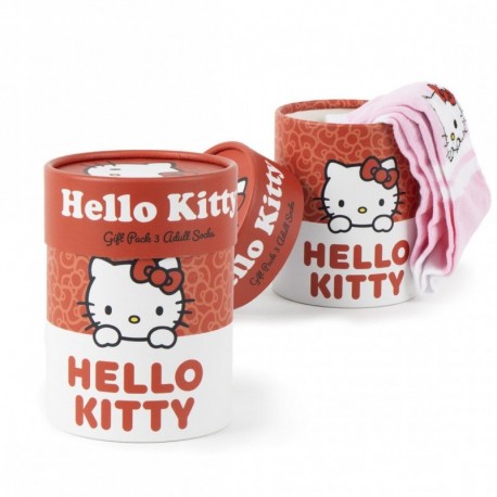 Pack de chaussettes Hello Kitty multicolore en boîte thématique