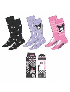 Pack de chaussettes Hello Kitty Kuromi multicolore