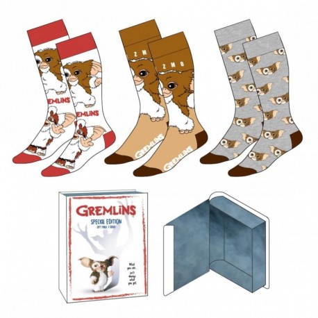 Pack de trois chaussettes Gremlins avec design Gizmo