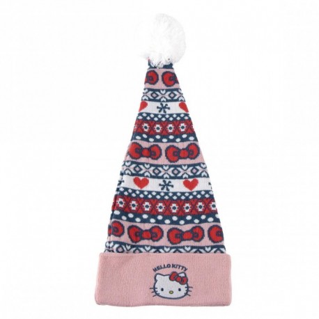 Gorro navideño de punto Hello Kitty con diseño multicolor