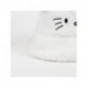 Gorro pescador blanco de Hello Kitty con orejas y lazo rojo