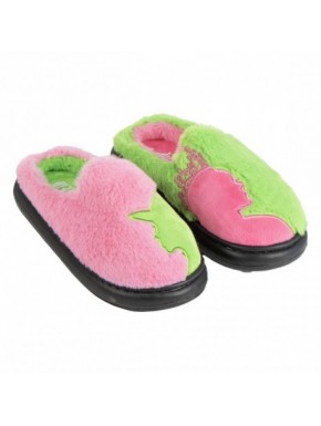 Zapatillas de casa Wicked verdes y rosas