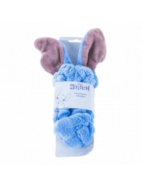 Bandeau de maquillage bleu avec oreilles de Stitch