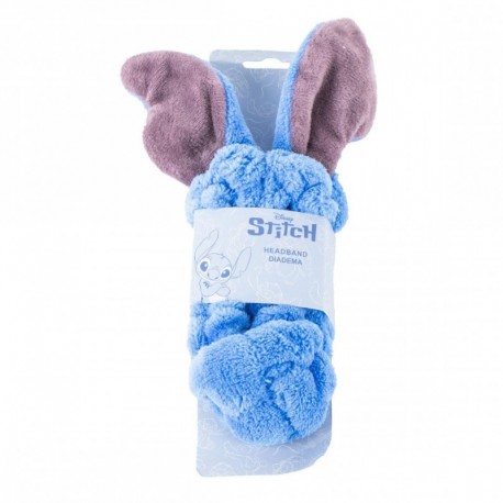 Bandeau de maquillage bleu avec oreilles de Stitch